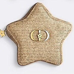 Dior Star-Shaped Beige Pouch with Gold Detail